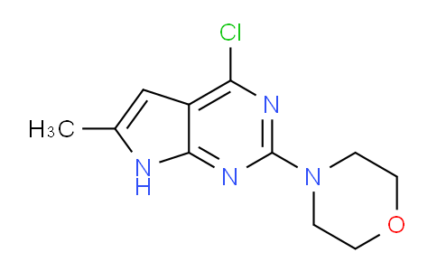CAS No. 1263216-16-5, 4-(4-Chloro-6-methyl-7H-pyrrolo[2,3-d]pyrimidin-2-yl)morpholine