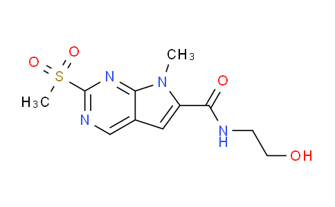 DY779439 | 1956307-69-9 | N-(2-Hydroxyethyl)-7-methyl-2-(methylsulfonyl)-7H-pyrrolo[2,3-d]pyrimidine-6-carboxamide
