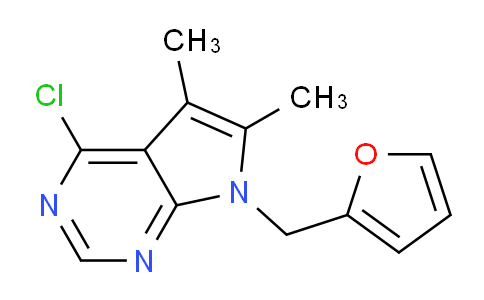 CAS No. 103026-14-8, 4-Chloro-7-(furan-2-ylmethyl)-5,6-dimethyl-7H-pyrrolo[2,3-d]pyrimidine