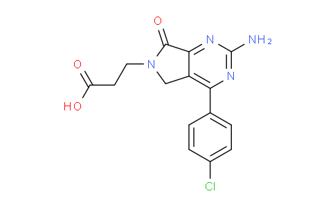 CAS No. 76628-77-8, 3-(2-Amino-4-(4-chlorophenyl)-7-oxo-5H-pyrrolo[3,4-d]pyrimidin-6(7H)-yl)propanoic acid