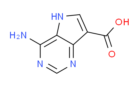 CAS No. 2228-00-4, 4-Amino-5H-pyrrolo[3,2-d]pyrimidine-7-carboxylic acid