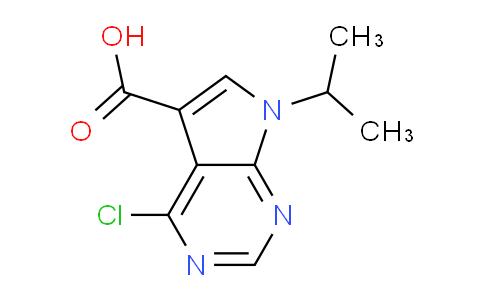 CAS No. 1184918-12-4, 4-Chloro-7-isopropyl-7H-pyrrolo[2,3-d]pyrimidine-5-carboxylic acid
