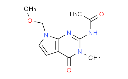 CAS No. 90065-69-3, N-(7-(Methoxymethyl)-3-methyl-4-oxo-4,7-dihydro-3H-pyrrolo[2,3-d]pyrimidin-2-yl)acetamide