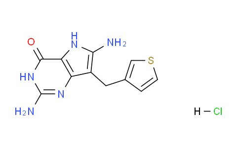 CAS No. 115787-68-3, 2,6-Diamino-7-(thiophen-3-ylmethyl)-3H-pyrrolo[3,2-d]pyrimidin-4(5H)-one hydrochloride