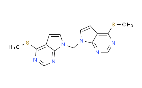 CAS No. 87791-31-9, Bis(4-(methylthio)-7H-pyrrolo[2,3-d]pyrimidin-7-yl)methane