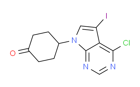 CAS No. 862728-42-5, 4-(4-Chloro-5-iodo-7H-pyrrolo[2,3-d]pyrimidin-7-yl)cyclohexanone