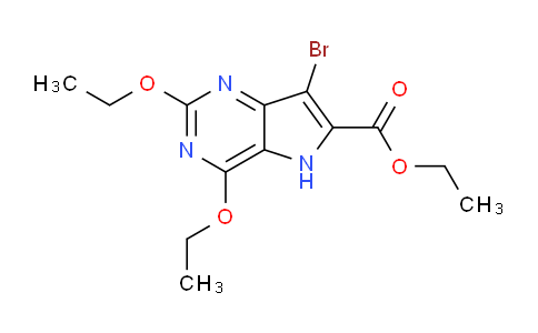 CAS No. 20419-71-0, Ethyl 7-bromo-2,4-diethoxy-5H-pyrrolo[3,2-d]pyrimidine-6-carboxylate
