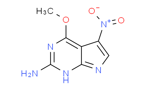 CAS No. 866331-12-6, 4-Methoxy-5-nitro-1H-pyrrolo[2,3-d]pyrimidin-2-amine