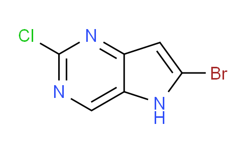 CAS No. 1824109-05-8, 6-Bromo-2-chloro-5H-pyrrolo[3,2-d]pyrimidine