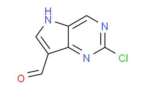CAS No. 1824084-20-9, 2-Chloro-5H-pyrrolo[3,2-d]pyrimidine-7-carbaldehyde