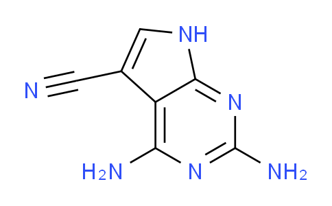 CAS No. 166047-40-1, 2,4-Diamino-7H-pyrrolo[2,3-d]pyrimidine-5-carbonitrile