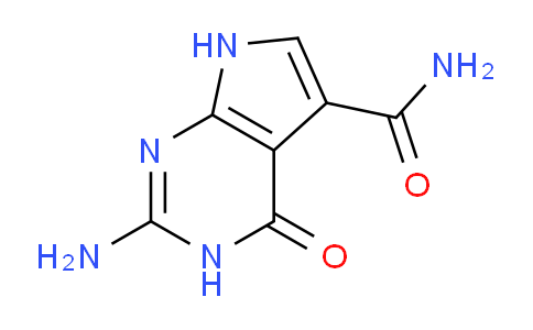 CAS No. 124738-80-3, 2-Amino-4-oxo-4,7-dihydro-3H-pyrrolo[2,3-d]pyrimidine-5-carboxamide