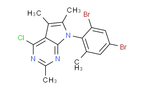 MC779596 | 291540-00-6 | 4-Chloro-7-(2,4-dibromo-6-methylphenyl)-2,5,6-trimethyl-7H-pyrrolo[2,3-d]pyrimidine