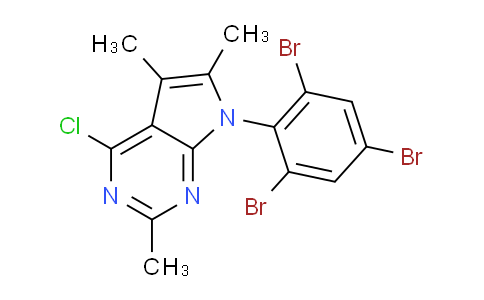 CAS No. 291539-98-5, 4-Chloro-2,5,6-trimethyl-7-(2,4,6-tribromophenyl)-7H-pyrrolo[2,3-d]pyrimidine