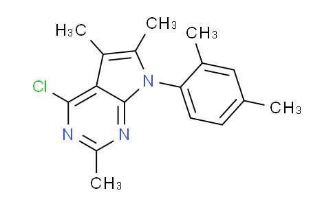 CAS No. 157286-74-3, 4-Chloro-7-(2,4-dimethylphenyl)-2,5,6-trimethyl-7H-pyrrolo[2,3-d]pyrimidine