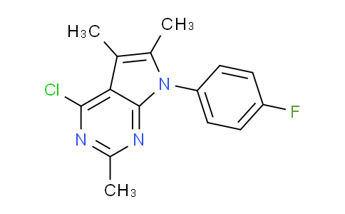 CAS No. 1031555-68-6, 4-Chloro-7-(4-fluorophenyl)-2,5,6-trimethyl-7H-pyrrolo[2,3-d]pyrimidine