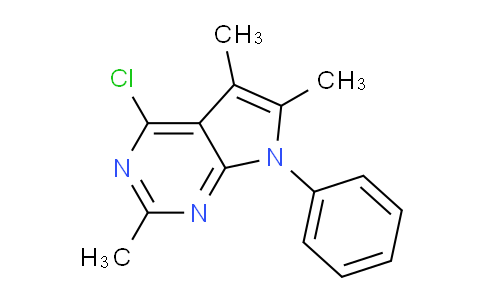CAS No. 86520-45-8, 4-Chloro-2,5,6-trimethyl-7-phenyl-7H-pyrrolo[2,3-d]pyrimidine