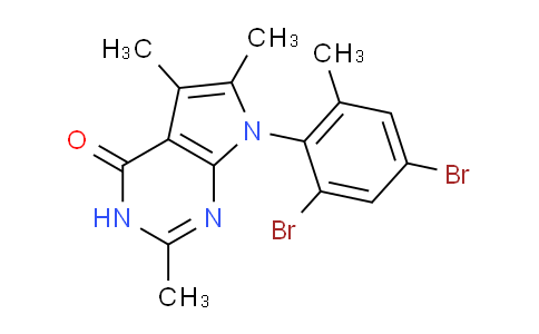 CAS No. 291539-88-3, 7-(2,4-Dibromo-6-methylphenyl)-2,5,6-trimethyl-3H-pyrrolo[2,3-d]pyrimidin-4(7H)-one