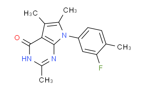 DY779607 | 950418-23-2 | 7-(3-Fluoro-4-methylphenyl)-2,5,6-trimethyl-3H-pyrrolo[2,3-d]pyrimidin-4(7H)-one