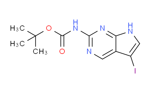 CAS No. 1416374-61-2, tert-Butyl (5-iodo-7H-pyrrolo[2,3-d]pyrimidin-2-yl)carbamate