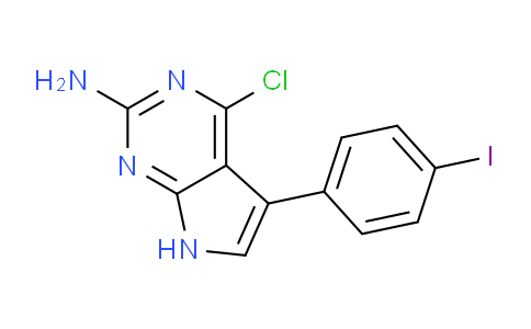 CAS No. 1204298-64-5, 4-Chloro-5-(4-iodophenyl)-7H-pyrrolo[2,3-d]pyrimidin-2-amine