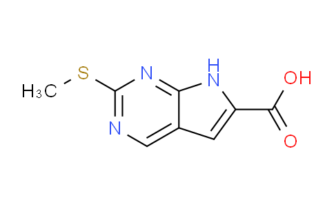 CAS No. 1638760-13-0, 2-(methylsulfanyl)-7H-pyrrolo[2,3-d]pyrimidine-6-carboxylic acid