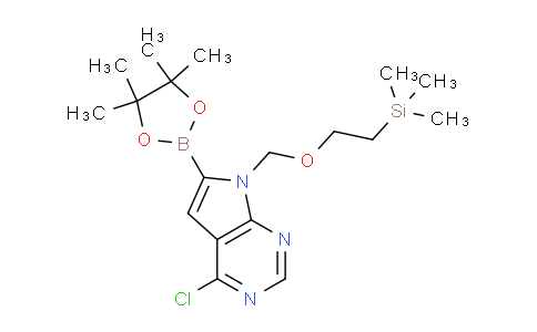 CAS No. 1830311-70-0, 4-chloro-6-(4,4,5,5-tetramethyl-1,3,2-dioxaborolan-2-yl)-7-{[2-(trimethylsilyl)ethoxy]methyl}-7H-pyrrolo[2,3-d]pyrimidine