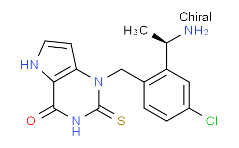 DY779651 | 1933460-19-5 | 4H-Pyrrolo[3,2-d]pyrimidin-4-one, 1-[[2-[(1R)-1-aminoethyl]-4-chlorophenyl]methyl]-1,2,3,5-tetrahydro-2-thioxo-
