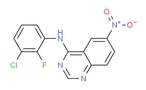 CAS No. 1290545-22-0, N-(3-Chloro-2-fluorophenyl)-6-nitroquinazolin-4-amine