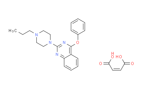 CAS No. 129112-69-2, 4-Phenoxy-2-(4-propylpiperazin-1-yl)quinazoline maleate