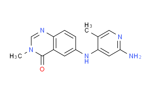 CAS No. 1311254-60-0, 6-((2-Amino-5-methylpyridin-4-yl)amino)-3-methylquinazolin-4(3H)-one