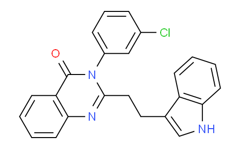 CAS No. 133040-63-8, 2-(2-(1H-Indol-3-yl)ethyl)-3-(3-chlorophenyl)quinazolin-4(3H)-one