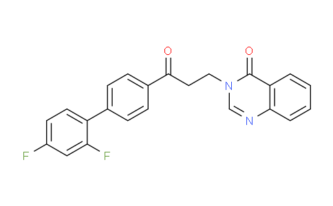 CAS No. 134563-15-8, 3-(3-(2',4'-Difluoro-[1,1'-biphenyl]-4-yl)-3-oxopropyl)quinazolin-4(3H)-one