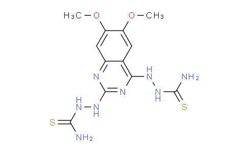 CAS No. 134749-24-9, 2,2'-(6,7-Dimethoxyquinazoline-2,4-diyl)bis(hydrazinecarbothioamide)