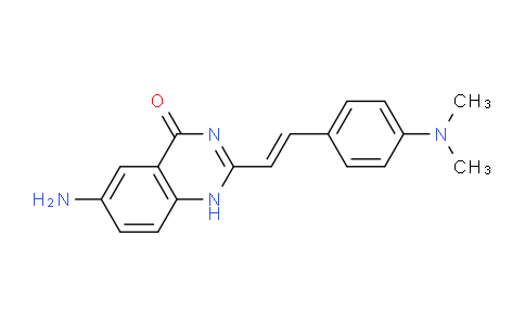 CAS No. 134842-08-3, 6-Amino-2-(4-(dimethylamino)styryl)quinazolin-4(1H)-one