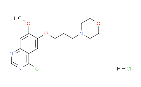 CAS No. 1383952-42-8, 4-(3-((4-Chloro-7-methoxyquinazolin-6-yl)oxy)propyl)morpholine hydrochloride