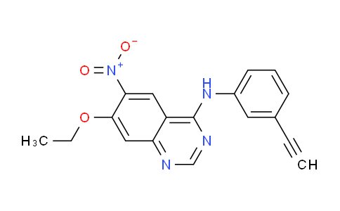 CAS No. 1430203-53-4, 7-Ethoxy-N-(3-ethynylphenyl)-6-nitroquinazolin-4-amine