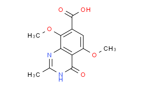 CAS No. 143430-42-6, 5,8-Dimethoxy-2-methyl-4-oxo-3,4-dihydroquinazoline-7-carboxylic acid