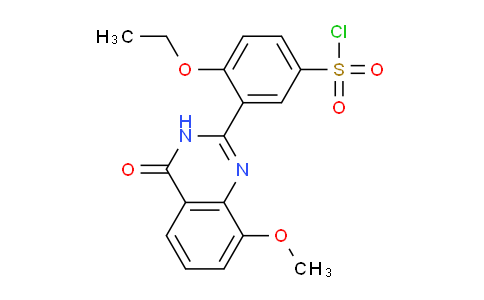 CAS No. 150479-72-4, 4-Ethoxy-3-(8-methoxy-4-oxo-3,4-dihydroquinazolin-2-yl)benzene-1-sulfonyl chloride