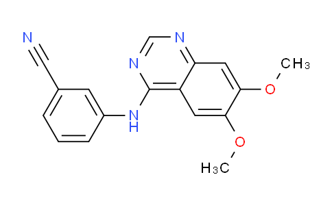 CAS No. 153437-65-1, 3-((6,7-Dimethoxyquinazolin-4-yl)amino)benzonitrile