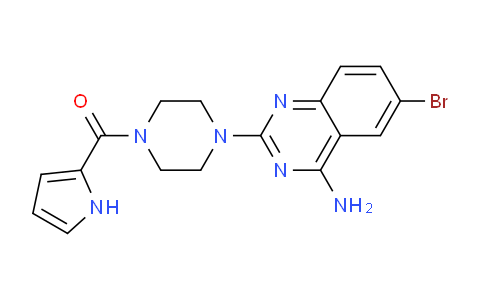 CAS No. 1632285-96-1, (4-(4-Amino-6-bromoquinazolin-2-yl)piperazin-1-yl)(1H-pyrrol-2-yl)methanone