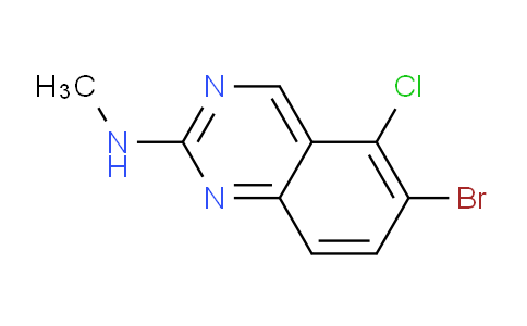 CAS No. 1644664-00-5, 6-Bromo-5-chloro-N-methylquinazolin-2-amine