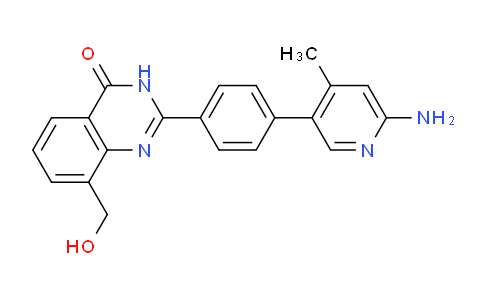 CAS No. 1645286-55-0, 2-(4-(6-Amino-4-methylpyridin-3-yl)phenyl)-8-(hydroxymethyl)quinazolin-4(3H)-one