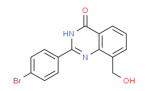 CAS No. 1645286-79-8, 2-(4-Bromophenyl)-8-(hydroxymethyl)quinazolin-4(3H)-one