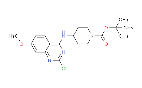 CAS No. 1648895-41-3, tert-Butyl 4-((2-chloro-7-methoxyquinazolin-4-yl)amino)piperidine-1-carboxylate