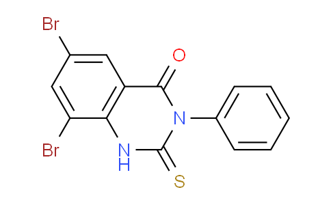 CAS No. 16760-49-9, 6,8-Dibromo-3-phenyl-2-thioxo-2,3-dihydroquinazolin-4(1H)-one