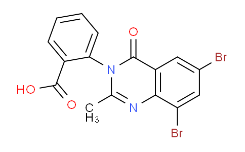CAS No. 167699-25-4, 2-(6,8-Dibromo-2-methyl-4-oxoquinazolin-3(4H)-yl)benzoic acid
