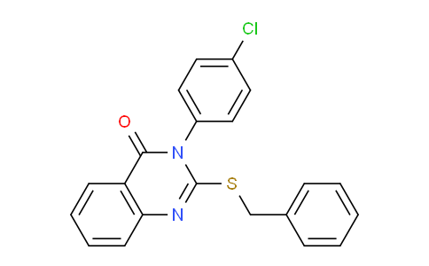CAS No. 1688-89-7, 2-(Benzylthio)-3-(4-chlorophenyl)quinazolin-4(3H)-one