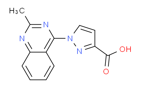 CAS No. 1708268-82-9, 1-(2-Methylquinazolin-4-yl)-1H-pyrazole-3-carboxylic acid