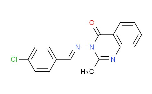 CAS No. 1769-12-6, 3-((4-Chlorobenzylidene)amino)-2-methylquinazolin-4(3H)-one